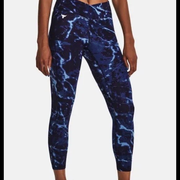 Under Armour Project Rock Crossover Let’s Go Blue Printed Leggings 3X - Picture 1 of 7